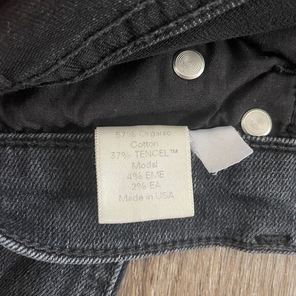 Reformation Jeans High & Skinny Crop Jeans Faded Grey Black - Size: 27 - Picture 7 of 7